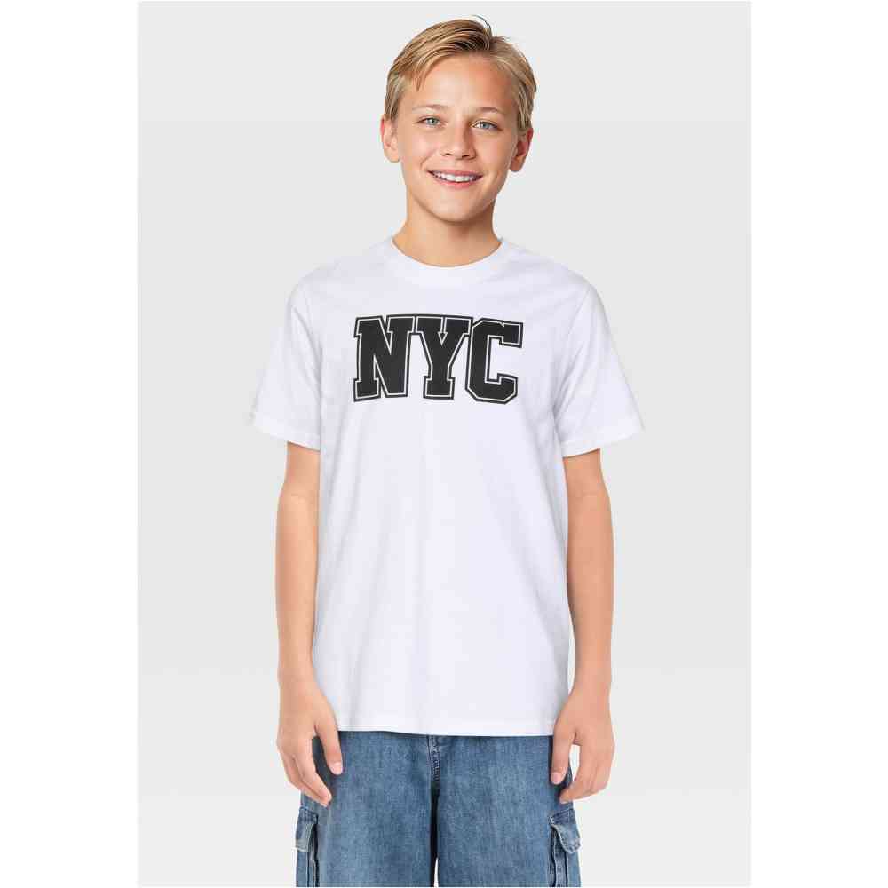 Urban Classics - 2- Pack - USA & NYC College Kids T-shirt - Black/White